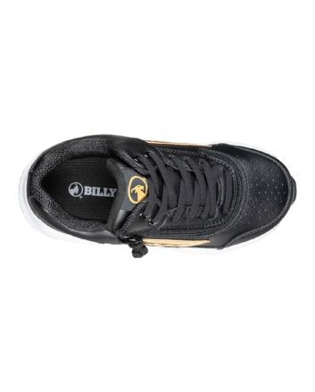 Billy Black/Gold Goat Hoop Zapatos