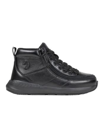 Billy Black Leather Goat Classic High Zapatos para Ortesis