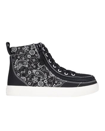 Billy Classic Lace High Tops Black Paisley Zapatos