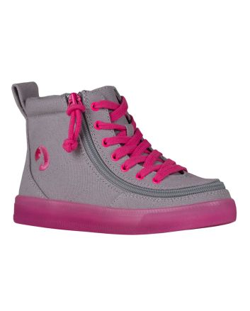 Billy Grey/Pink Classic Lace High Tops Zapatos