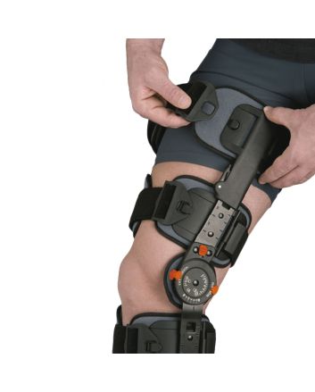 Orliman Ortesis de Rodilla Regulable con Bloqueo (4 Bandas Estrechas, 4 Cinchas)