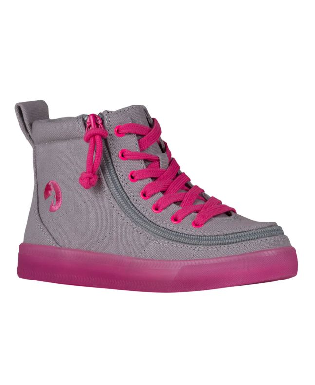 Billy Grey/Pink Classic Lace High Tops Zapatos